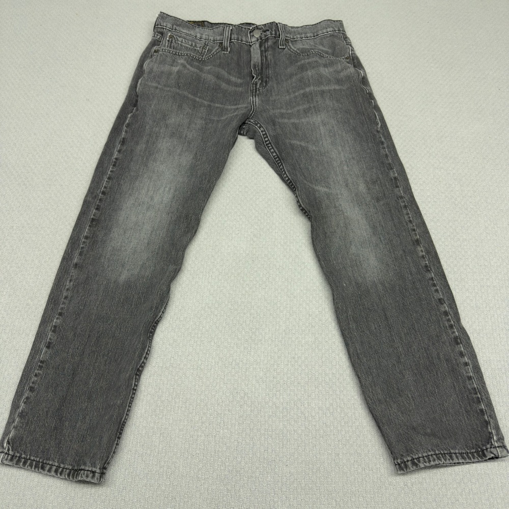 Levis 502 Jeans Mens 32x30 Faded Gray Denim Straight Grunge Casual